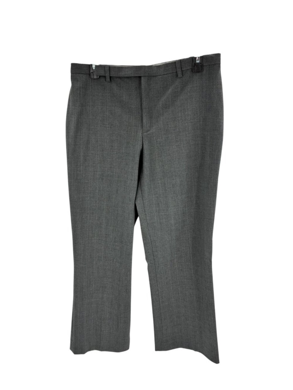 GAP Y2K Womens Size 8 Cropped Pinstripe Wool Blend Dress Pants Gray Stretch